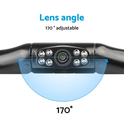 170 Angle Car Rear View Reversing HD Camera Back Up Parking Number Plate Night Vision.
