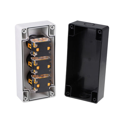 Push Button Switch Box With Red & Green Momentary NO NC Switches and Emergency Stop Suitable For Industrial Control