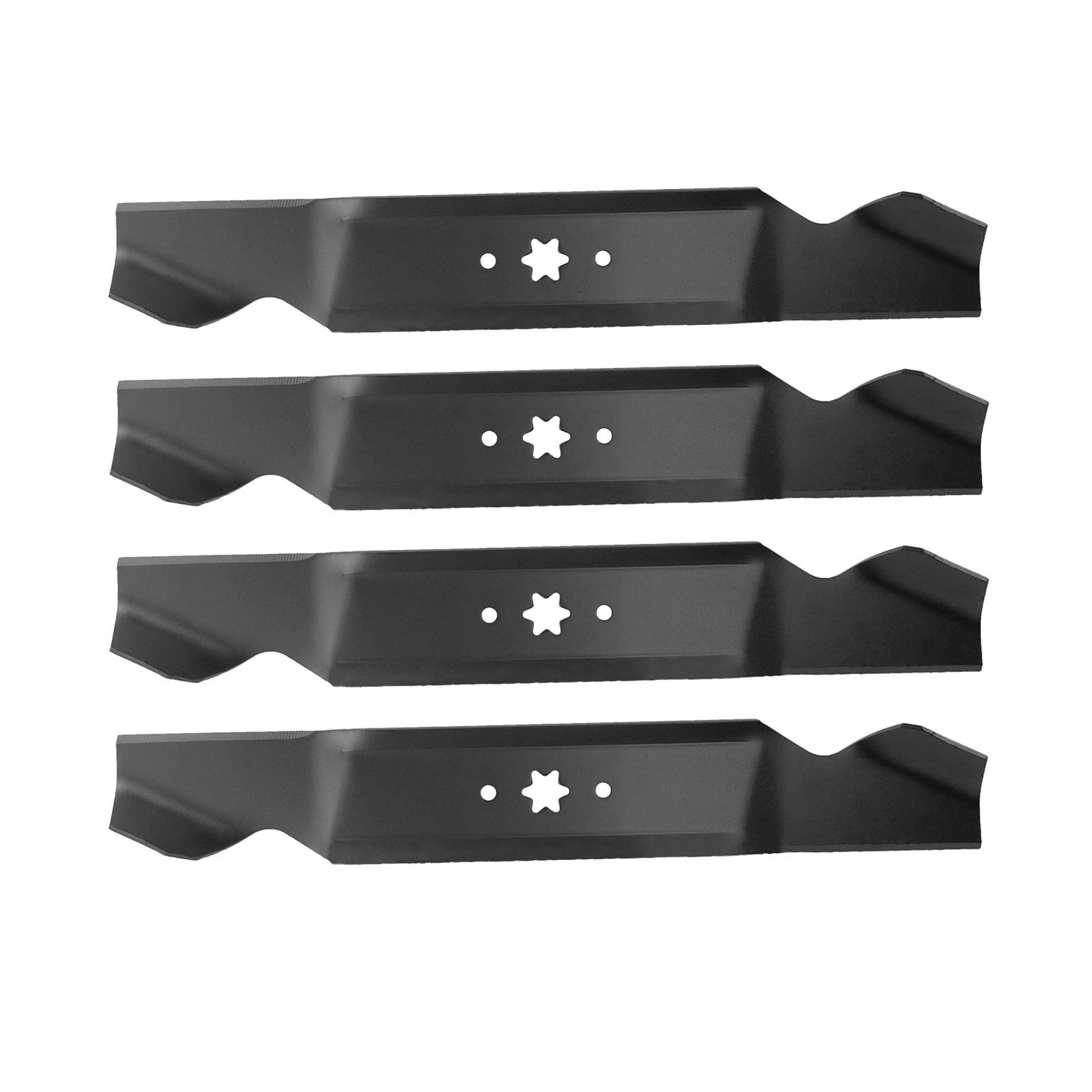 4x Blades Suitable for 38 inch  MTD Ride on Mowers 6 Point Centre Hole 742-0654.