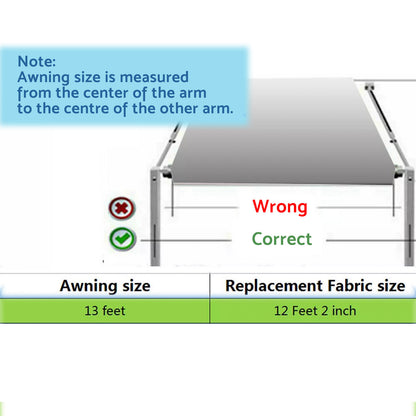 PVC Vinyl Awning Fabric Blue Fade 13-16FT Suitable For RV Caravan Trailer Camper
