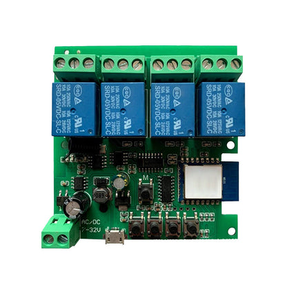 WIFI Bluetooth-compatible AC DC 4 Channel Relay Module Development Board.