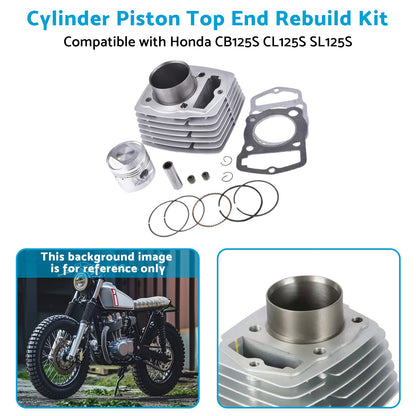 CL125S SL125S Cylinder Piston Top End Rebuild Kit Suitablefor Honda CB125S 71-85.