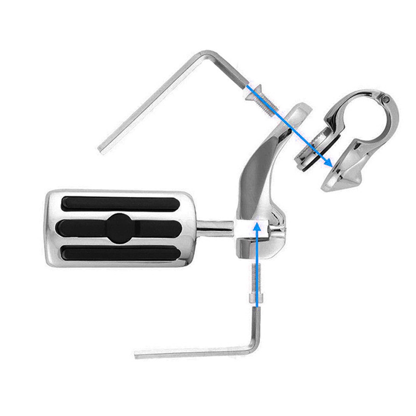 1-1 4''Motorcycle Highway Foot Pegs Chrome Engine Guard Suitable For Davidson AU.