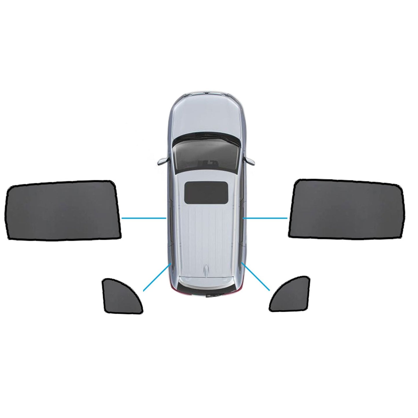 Magnetic Sun Shades Suitable for Mercedes-Benz GLB X247