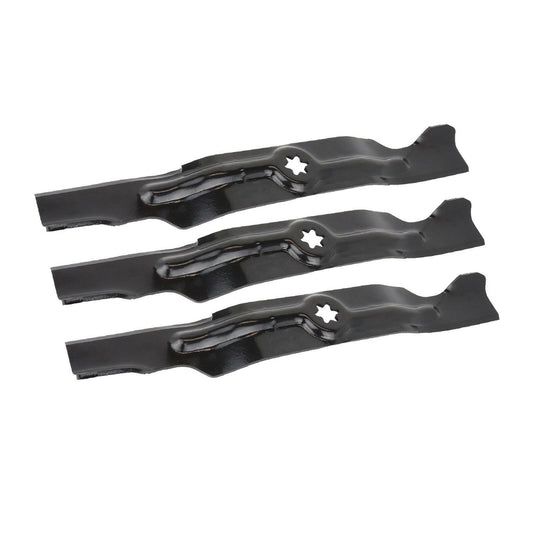 3x Blades Suitable For 50 Inch Cub Cadet MTD Ride On Mower 742-04053 942-04053B.