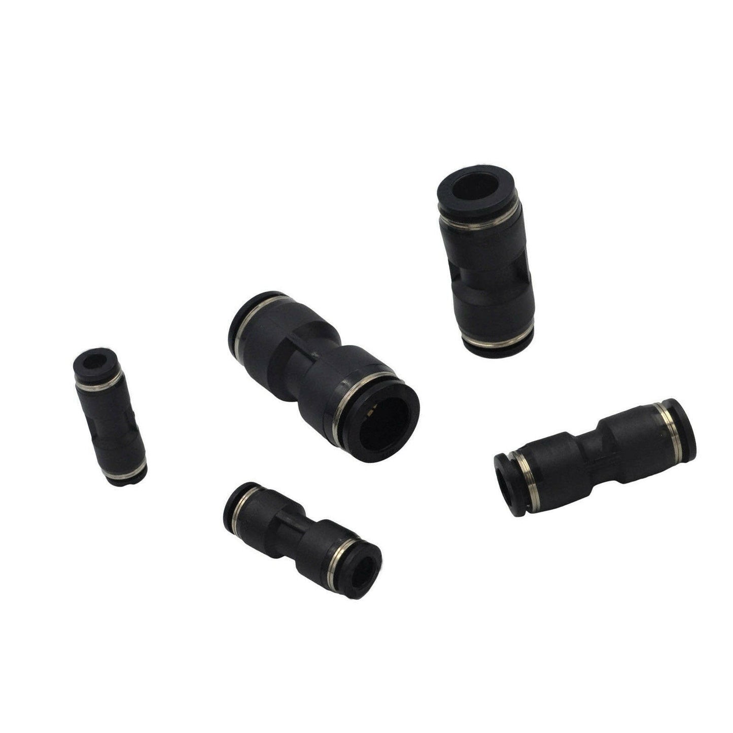 Pneumatic Push In Air Line Hose Quick Connect Kit 50x Suitable For Imperial Nylon Tubing.