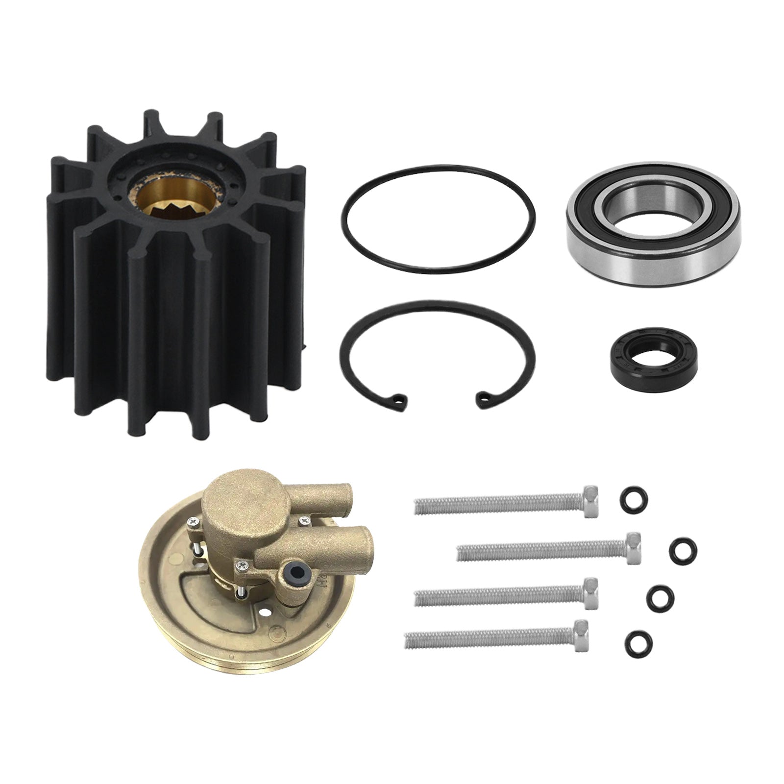 Pump Rebuild Kit With Raw Water Impeller Suitable For Volvo Penta 21212799.