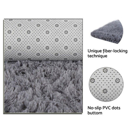 Polyester Carpet Floor Rug 200x250cm Light Camel Soft Non-Slip Mat Suitable For Homes & Offices