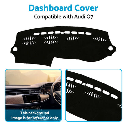Dashboard Cover Non-Slip Dash Mat Suitable for Audi Q7 4L 2006-2014 Black.