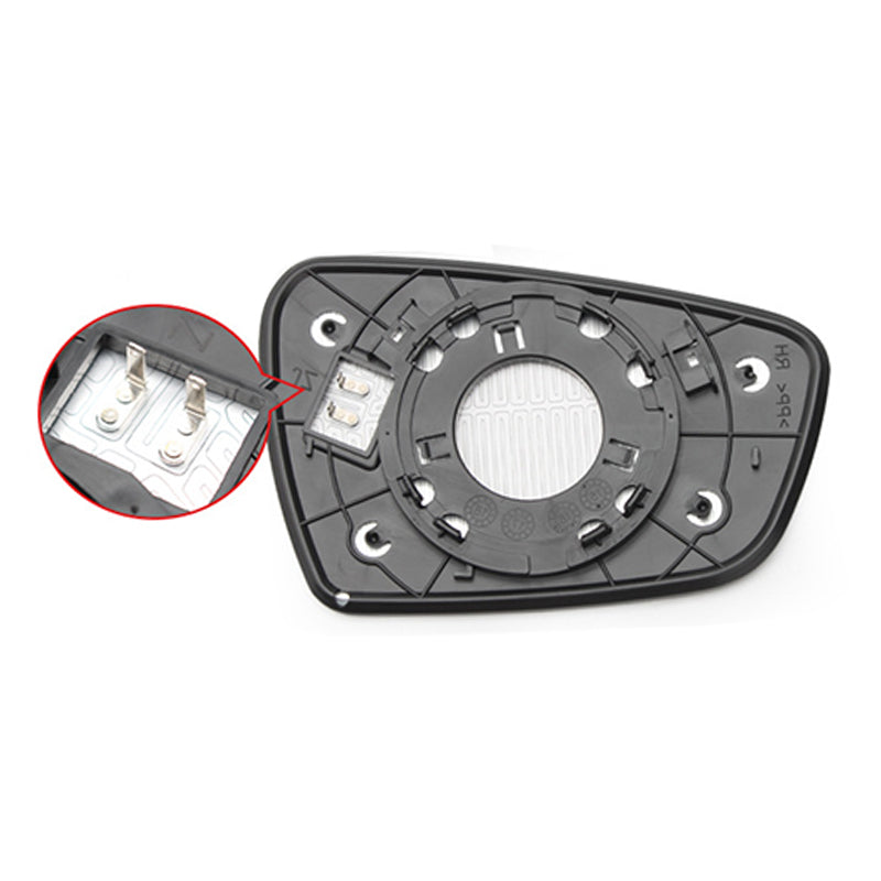Left Heated Convex Mirror Glass w/ Base Suitable for Kia Cerato YD