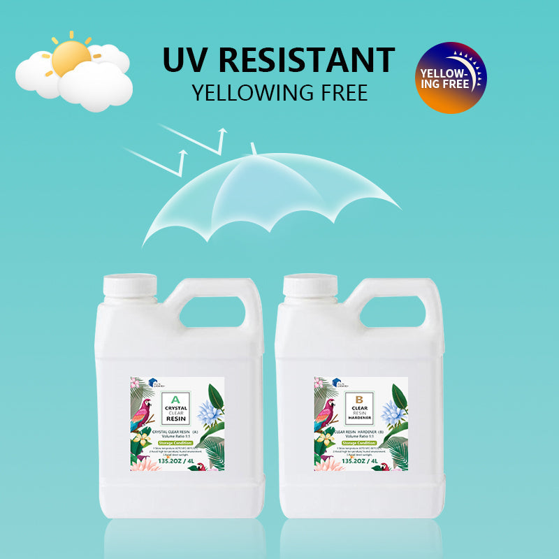 8L Epoxy Resin 1:1 AB Kit Suitable For Art DIY UV Crafts Glass & Water Clear Coating