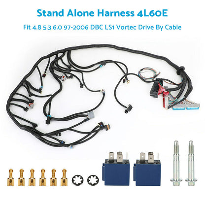 Stand-Alone Harness 4L60E Suitable For LS1 Vortec 4.8/5.3/6.0 1997-2006 – Drive By Cable