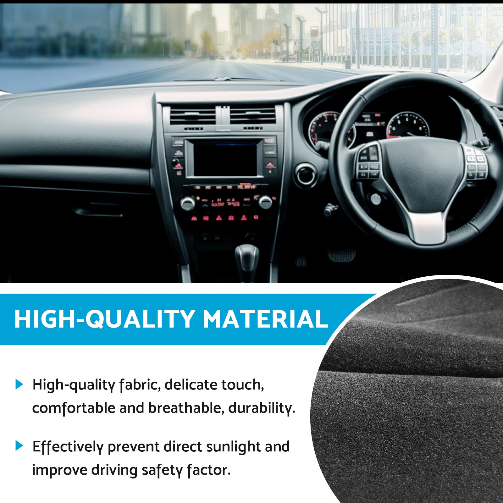 Dash Mat Suitablefor Toyota Corolla Cross Without HUD Dashboard Cover Pad Carpet.