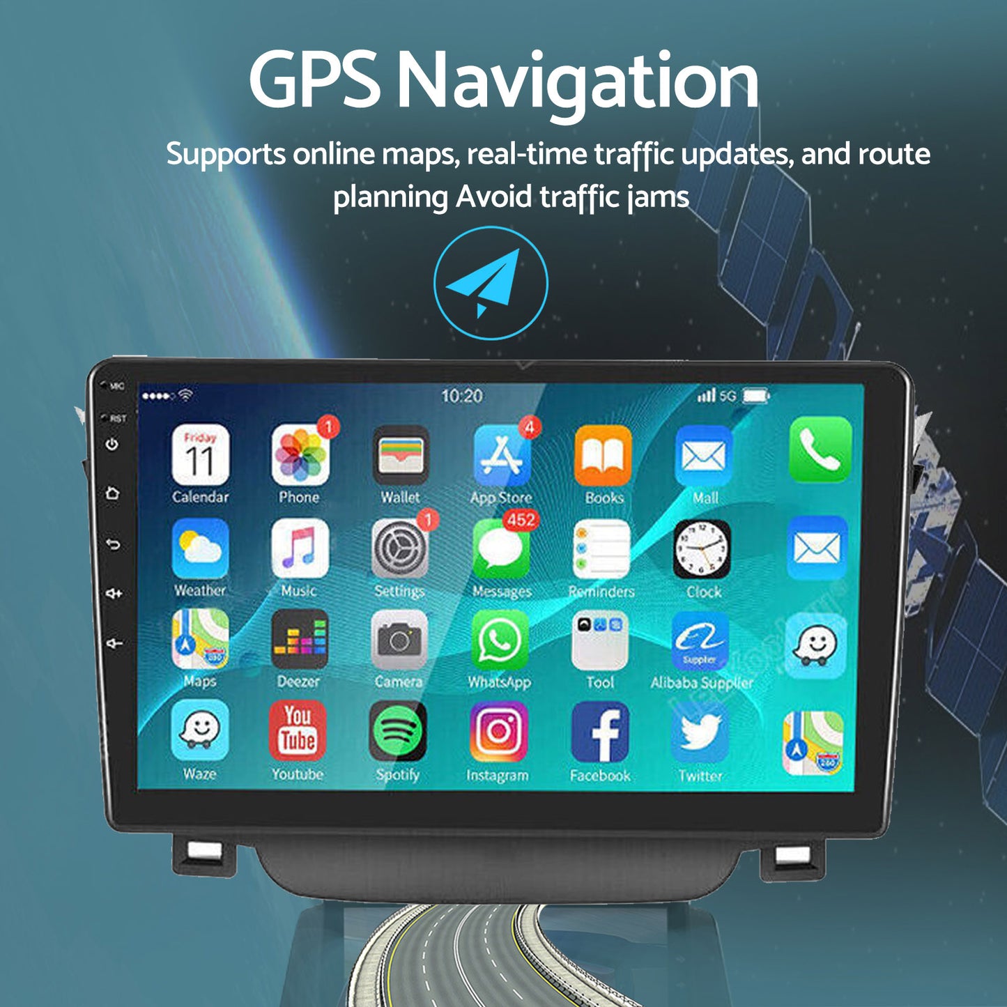 In-Dash Units 9 Inch Touch Screen Stereo CarPlay Suitable for Toyota Corolla