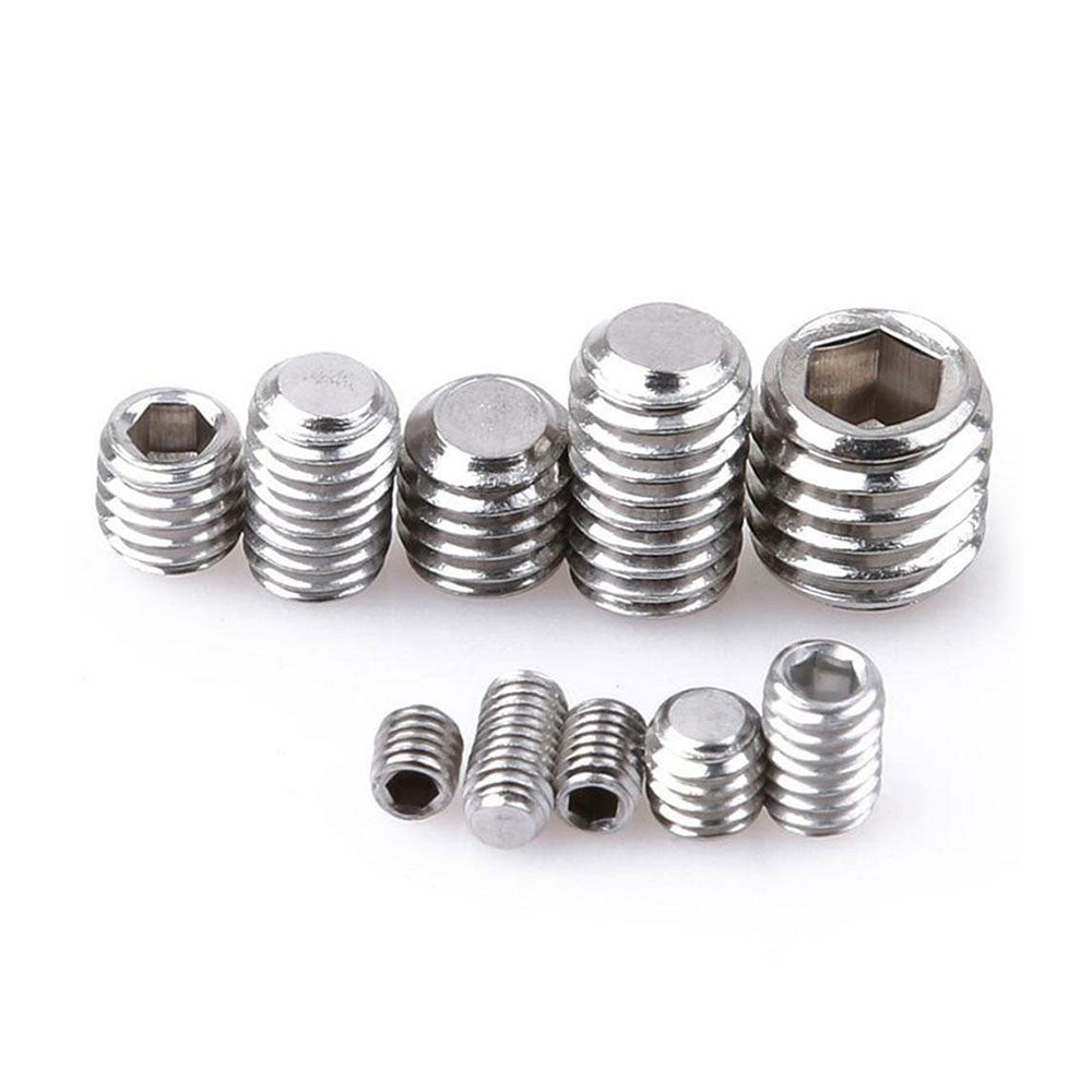 220Pcs Stainless Steel Allen Head Socket Set Grub Screws Assortment Kit.