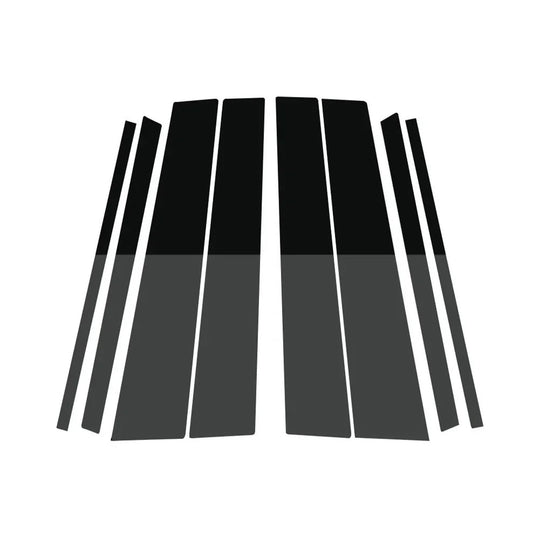 8x Black Pillar Post Cover Trims Suitable For Honda Civic Sedan 2012-2015