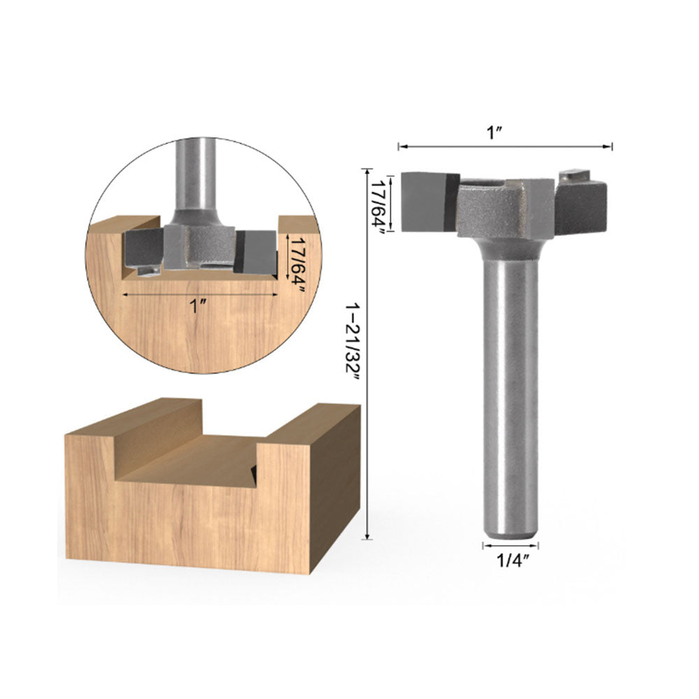 Spoilboard Surface Planing CNC Router Bit 1 or 4 inch  Shank Planer Surfacing Cleaning.