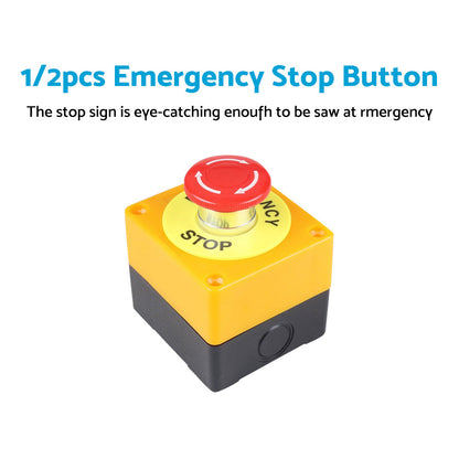 Emergency Stop Shut Off Push Buttons Switch 1NO  1NC e-stop Push Button AU.