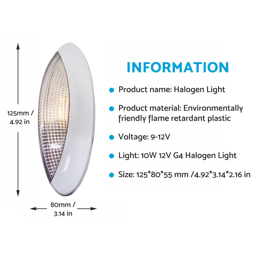 Caravan Halogen Light Lamp for Caravan RV Motorhome Awning Light  9-12V.