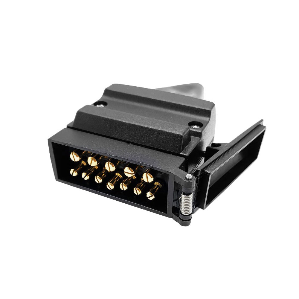 82171BL 12 Pin Flat Connector Plug Suitable For Trailer Caravan Boat Vehicle.
