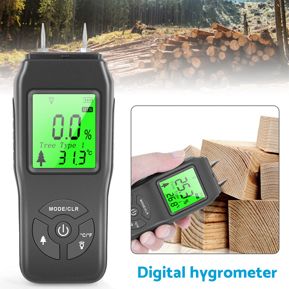 2-Pin Digital LCD Moisture Meter Suitable for Wood Damp Detection