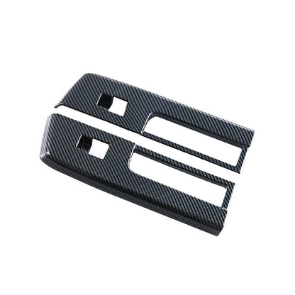 4x Window Lift Panel Cover Trim Suitable for Mitsubishi L200 Triton Carbon