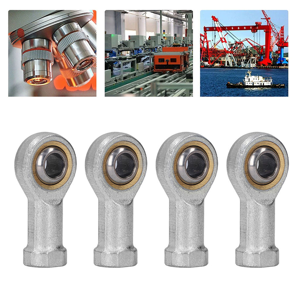 10x Zinc 6mm Female Spherical Plain Rose Joint Bearings Suitable For Left-Hand Threaded Applications