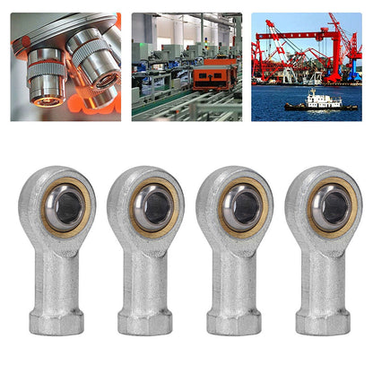 10x Zinc 6mm Female Spherical Plain Rose Joint Bearings Suitable For Left-Hand Threaded Applications