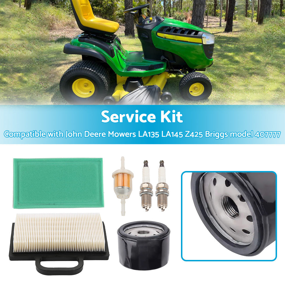 Service Kit Suitable For John Deere Mowers LA135 LA145 Z425 Briggs model 407777.