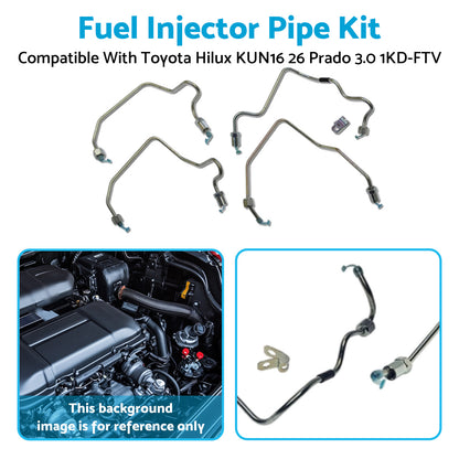 Fuel Injector Pipe Kit Suitable For Toyota Hilux KUN16 KUN26 / Prado 3.0L 1KD-FTV