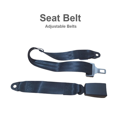 2x 2-Point Retractable Adjustable Lap Sash Seat Belt Strap Suitable for Car Truc