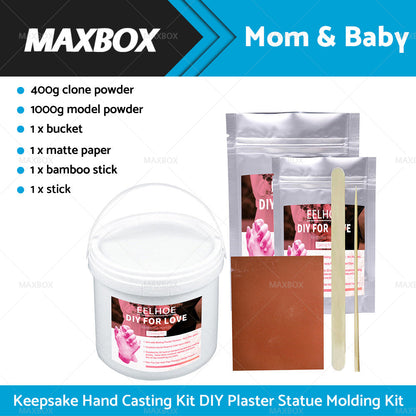3D KEEPSAKE HANDS DIY CASTING KIT ART 1400G White Clone Model Powder for Adults.