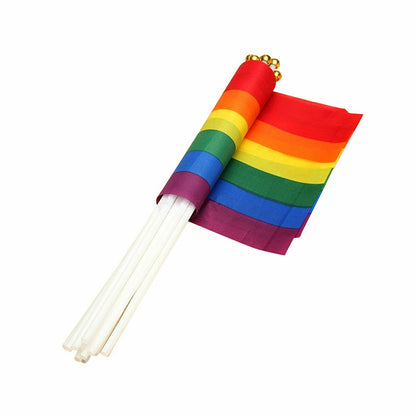 100x Small Rainbow Pride Flags Suitable for Gay, Lesbian & LGBT