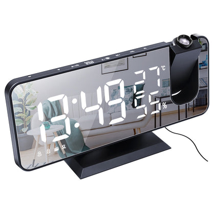 Projection on Ceiling Digital Dual Alarm Clock Bedroom Radio LED Big Screen.