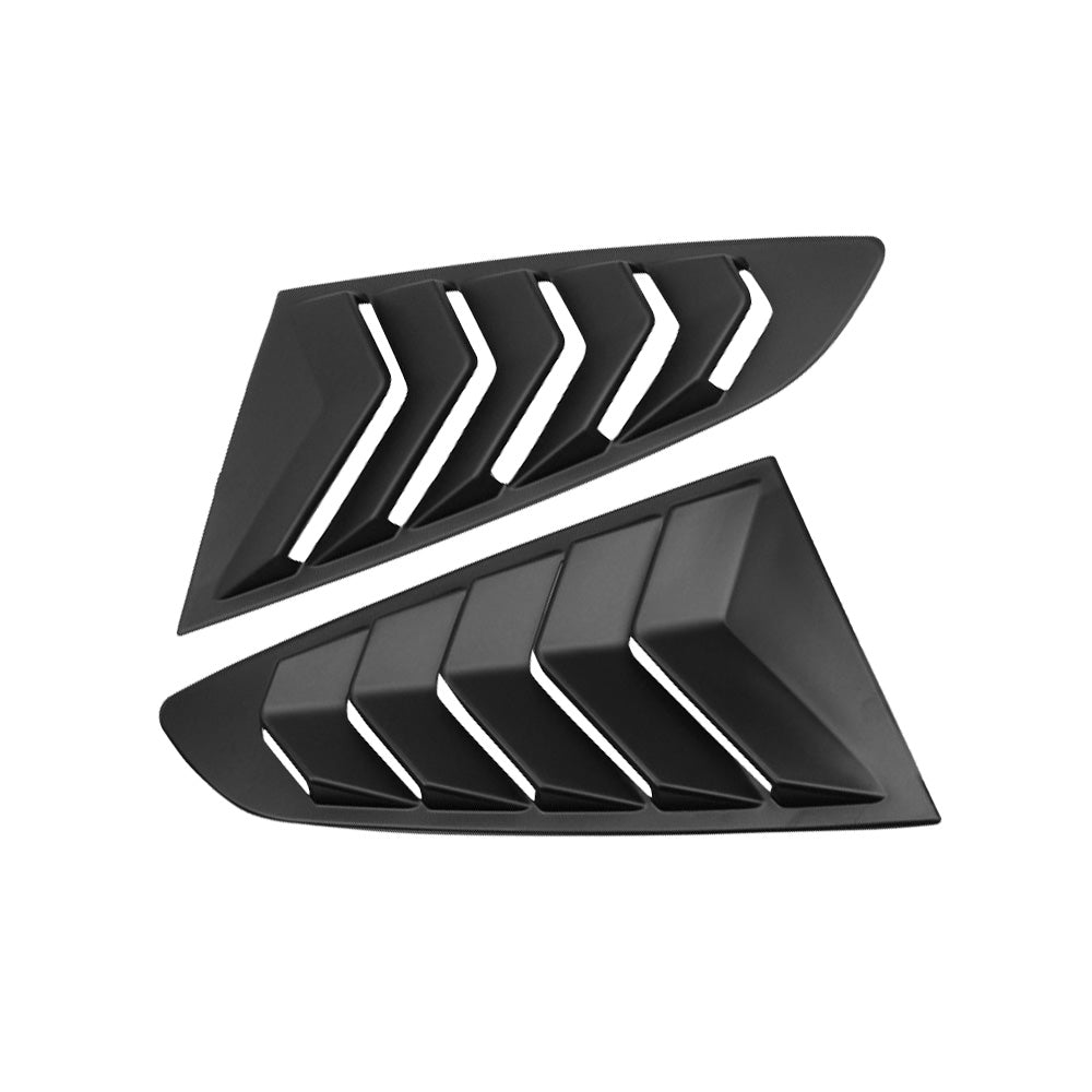 2x Side Window Louvers Sun Shade Cover Suitable For Ford Mustang 2015-2022.