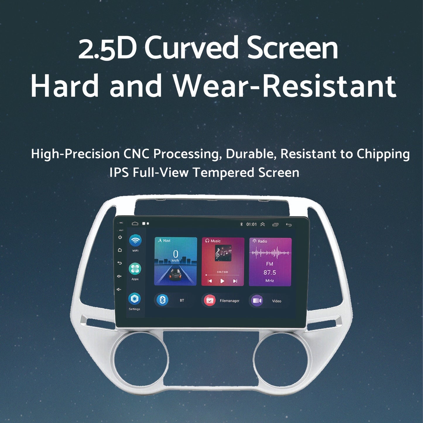 Car Radio Android 13 GPS BT Apple CarPlay Suitable for Hyundai i20 1.4L
