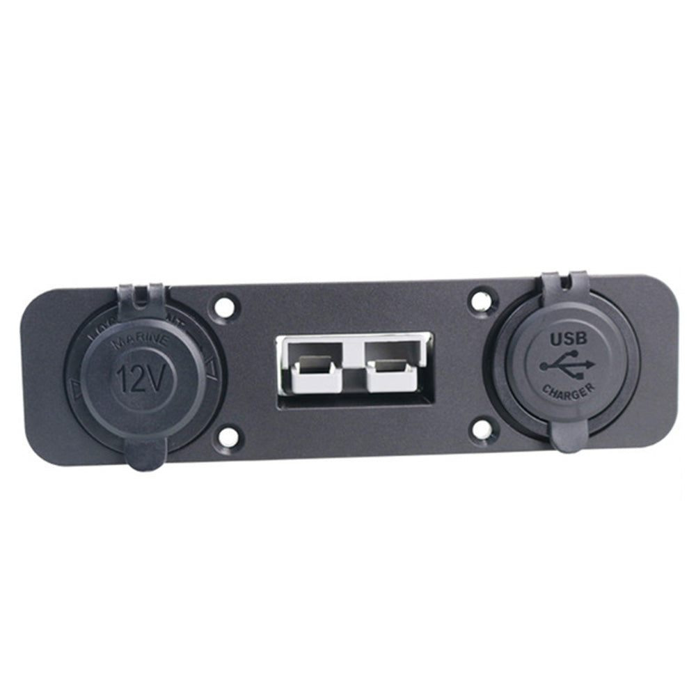 50 Amp Anderson Plug USB 3. 0 Cigarette Socket Flush Mount Recessed Plate REDARC.
