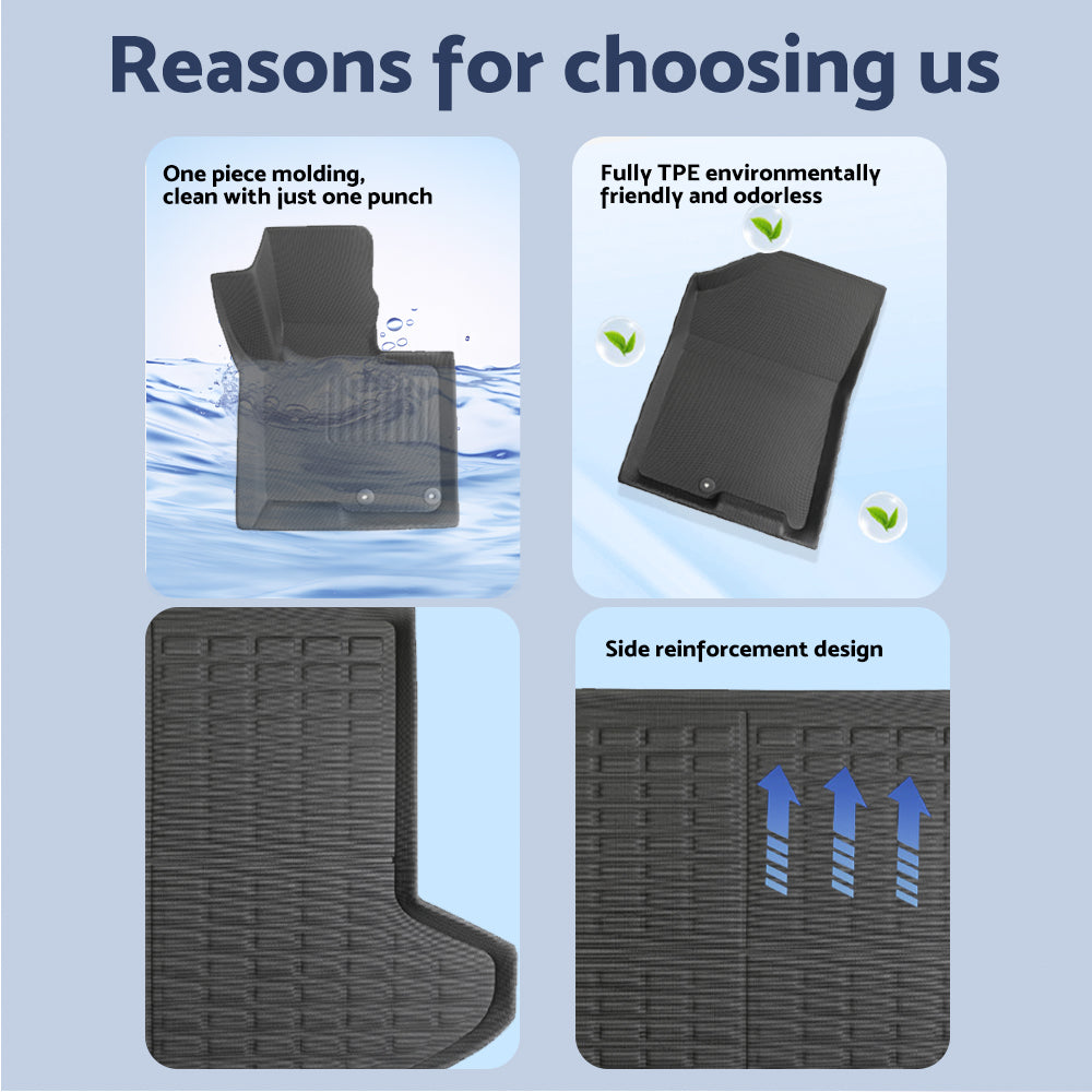 3D Floor Mats and Boot Liner Set Suitable for Kia Sportage NQ5 2015–2022.
