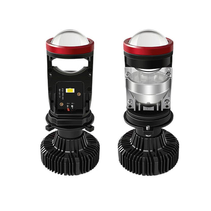 2x H4 Y7D Bi-LED Mini Lens Car Headlight Lamps 6000K Suitable for Universal Vehi