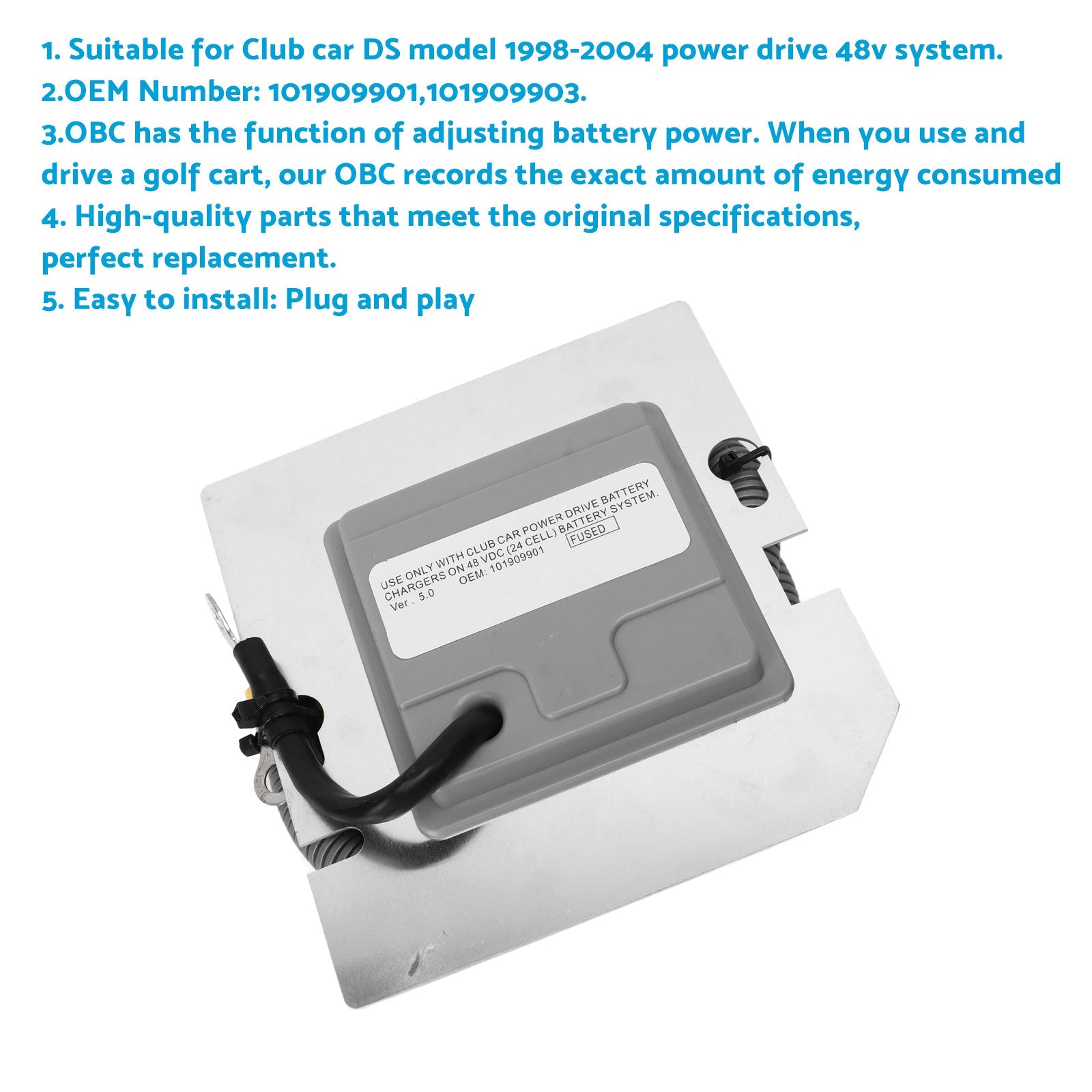 101909901 On Board Computer 48V OBC Cart Suitable for Club Car DS Models 98-04.