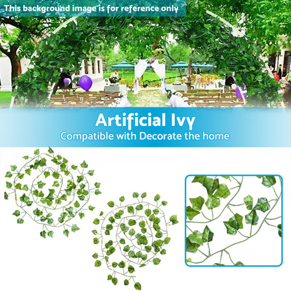 12x2M Green Plastic Artificial Ivy Suitable for Home Decoration