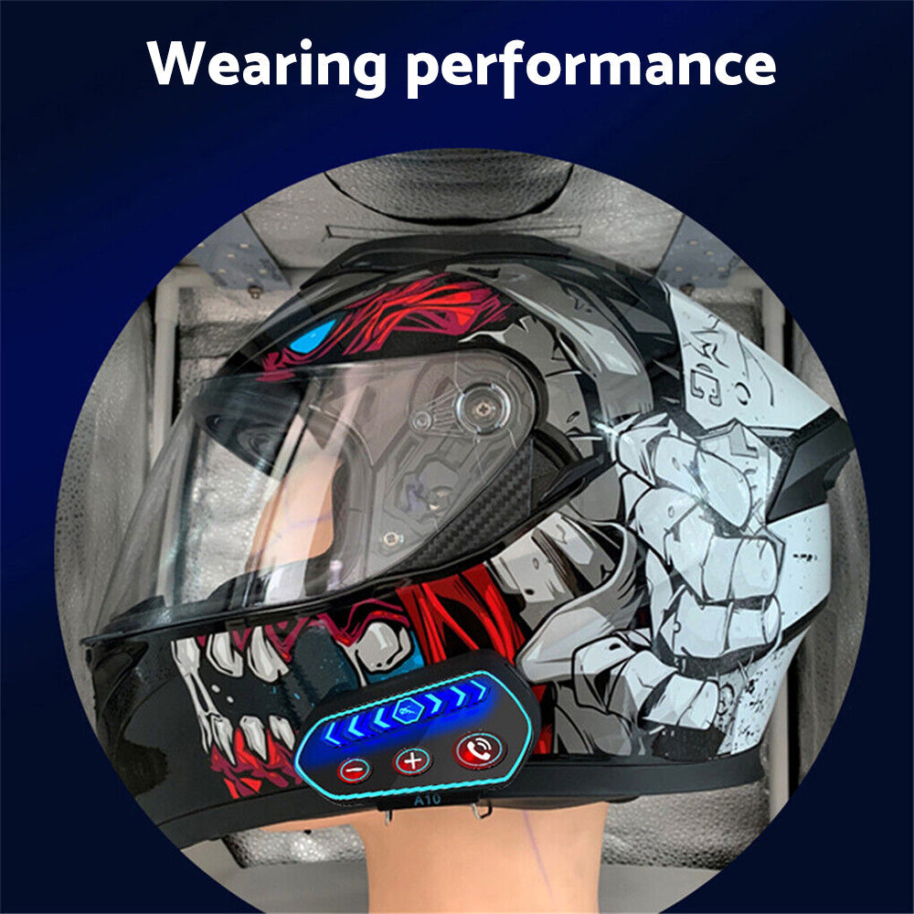 Bluetooth 5.0 Wireless Motorcycle Helmet Headset Intercom Motorbike Headphone Suitable For All Helmets