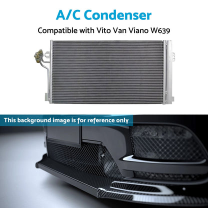 A/C Condenser Suitable For Mercedes-Benz Vito / Viano W639 390mm x 708mm x 16mm 6398350270