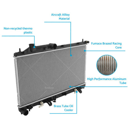 Radiator Suitable For Subaru Liberty, Forester, Impreza WRX, Outback EJ20 2.0L EJ25 2.5L 340mm.