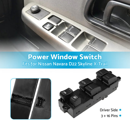Power Window Switch Suitable For Nissan Navara D22 Skyline X-Trail 25401-AL500.