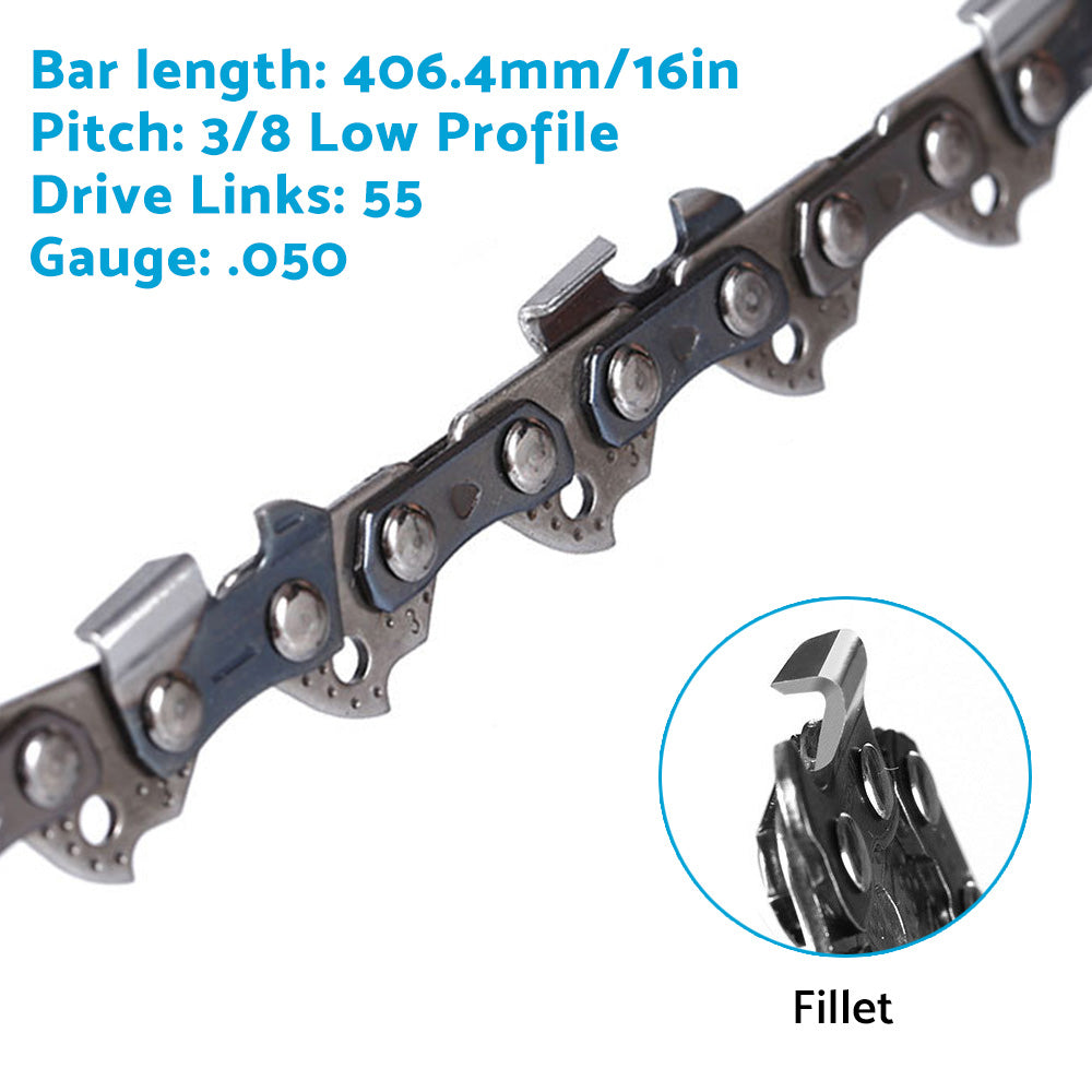 3x 16 Inch Chainsaw Chains 3/8 LP .050 55DL Suitable for STIHL 16" Bar