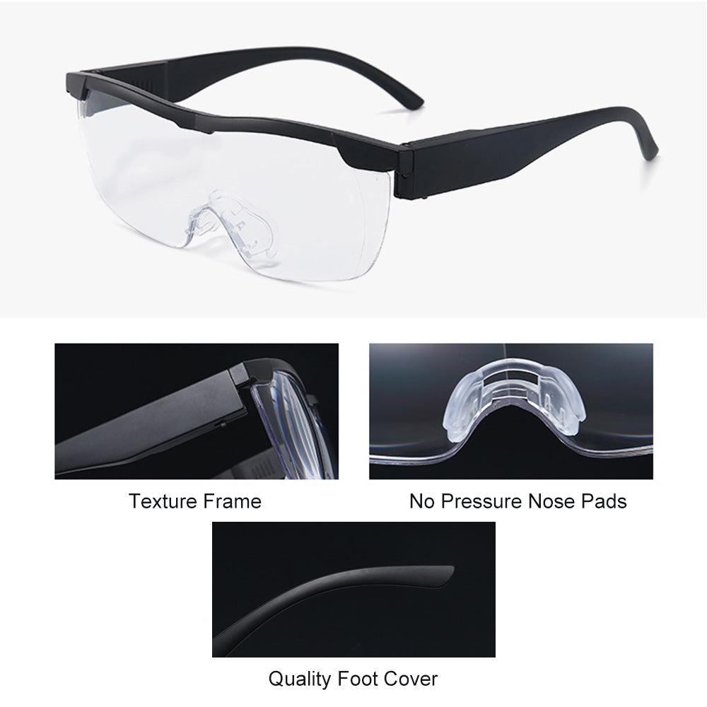 Unisex Magnifying Glasses Loupes 180percent HD Vision Magnifier With LED Lighting Lamp.