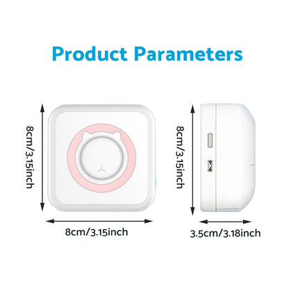 Mini Pocket Thermal Printer Suitable for Wireless Bluetooth Photo Paper Inkless