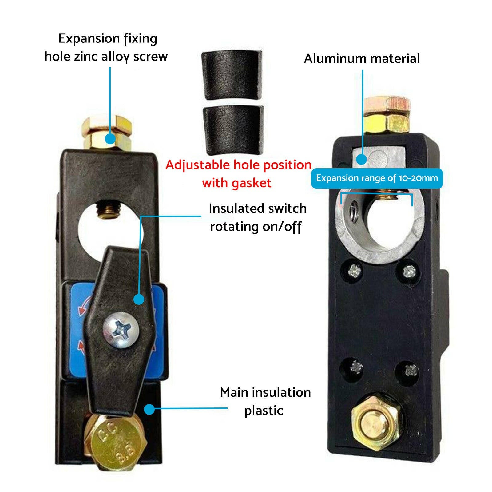 Disconnect Battery Isolator Cut Off Kill Switch Anti-Leakage Suitable For Car Boat RV 12-24V.