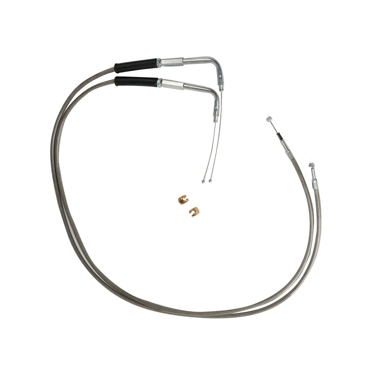 Throttle and Idle Cable Set 56-1/2 Stainless Steel Suitable For Harley-Davidson
